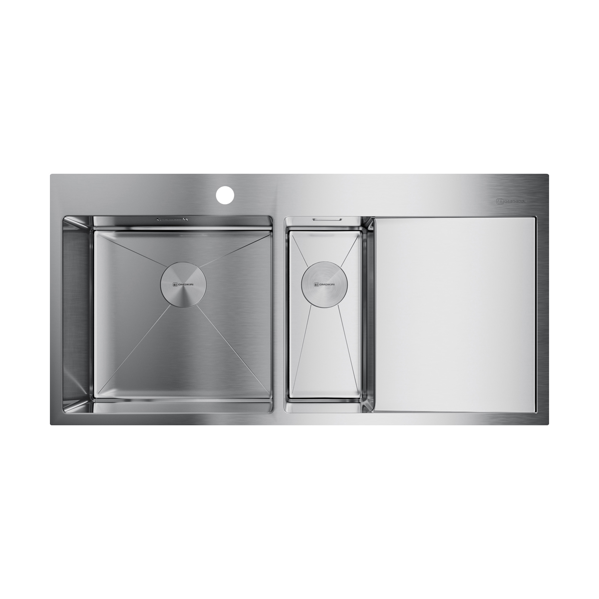 Кухонные мойки Кухонная мойка 1000x510x200 Akisame 100-2-L-IN нержавеющая сталь/нержавеющая сталь 