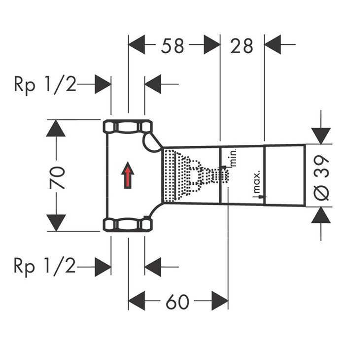Смесители Скрытая часть для запорного вентиля, 40 л/мин 