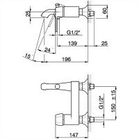Смесители Смеситель для ванны (хром | черный матовый) 