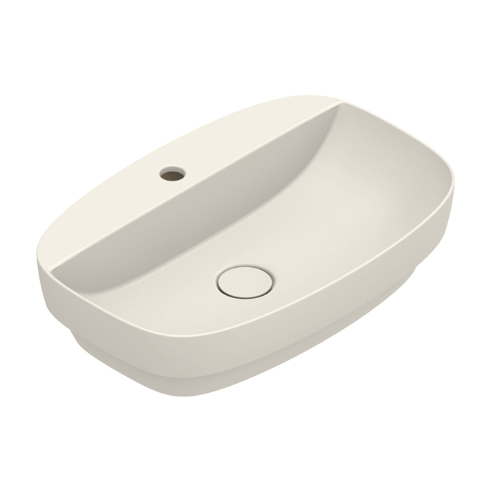 Раковины Раковина 60x40 встраиваемая, с 1 отверстия под смеситель, покрытие Cataglaze+ , цвет Lino Satinato 