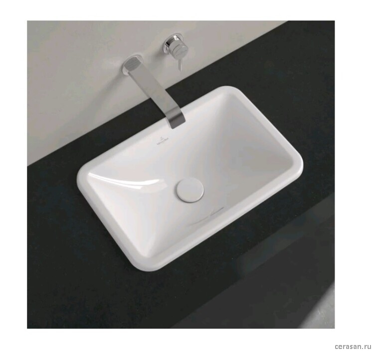 Раковины Раковина 600x405x185, отверстия для смесителя-отсутствуют, цвет альпийский белый (белый Alpin) 