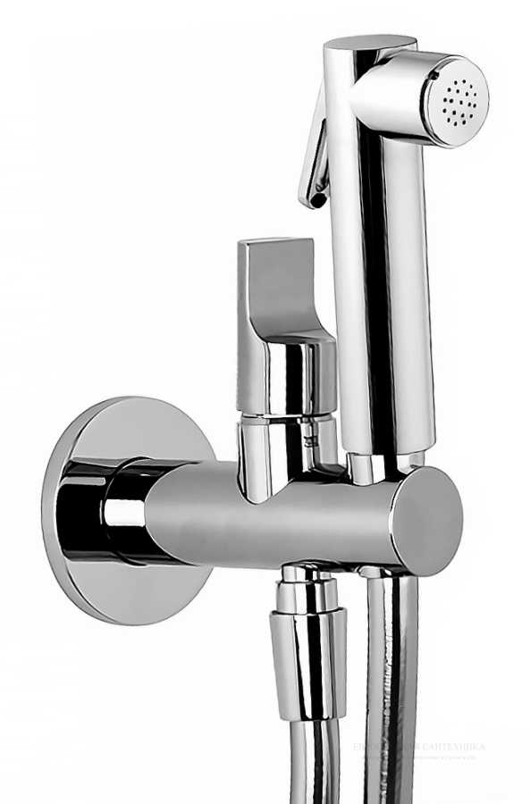 Душ гигиенический Collettivita : умный смеситель, встроенный держатель, лейка - душ/гидроёршик, шланг из нержавеющей стали 1200 мм, цвет- никель брашированный