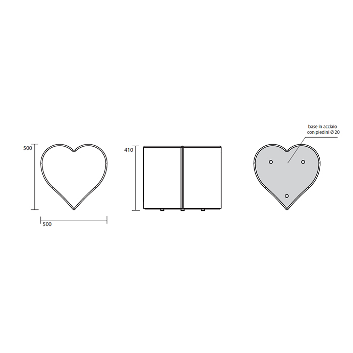 Мебель для ванной Столик декоративный на стальной основе CUORI, 50х50х41 см, цвет белый глянцевый 