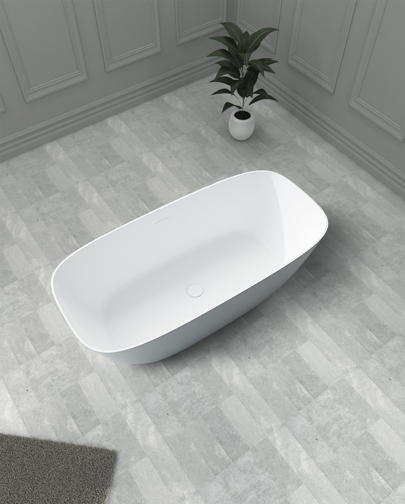 Ванны Ванна из искусственного камня белая матовая 170x72 