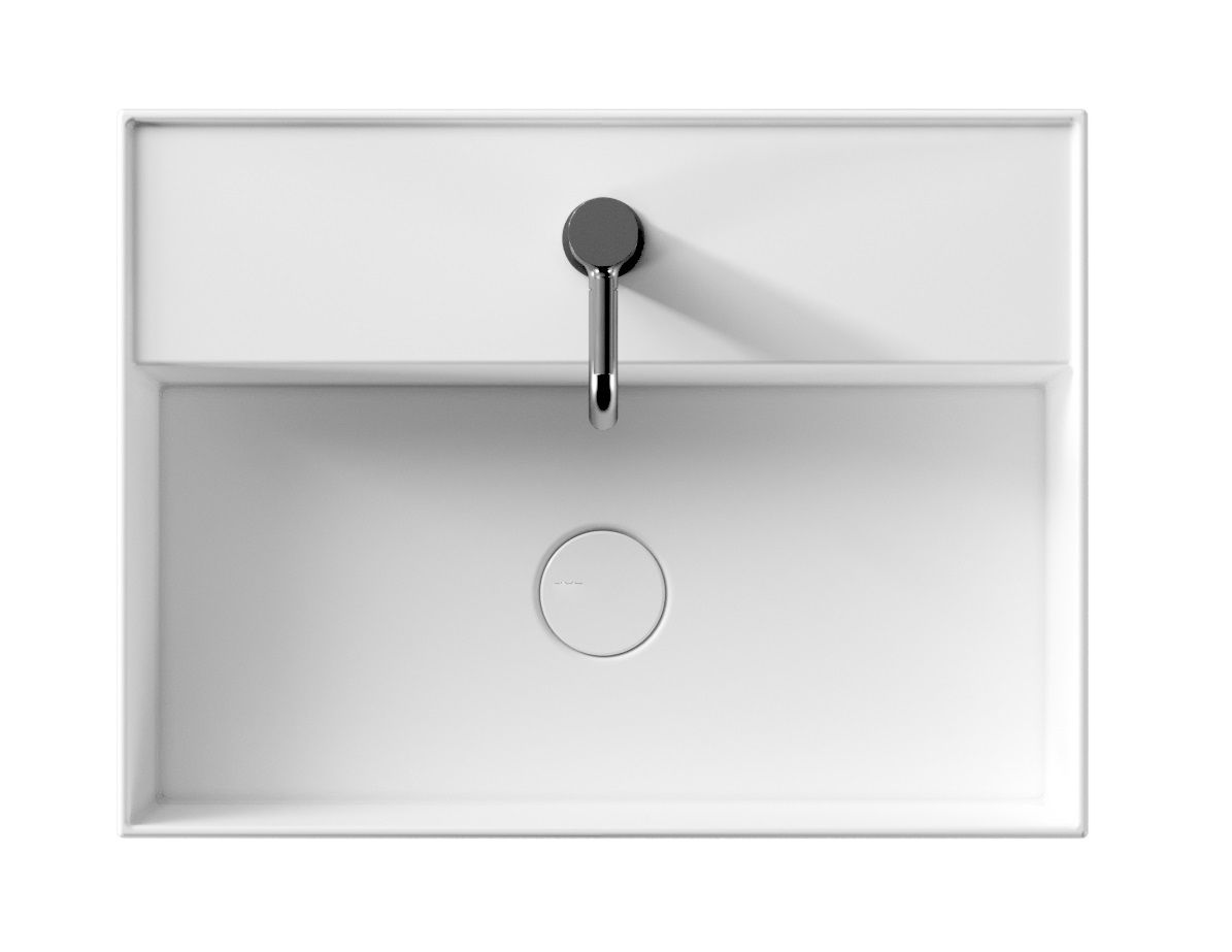 Раковины Подвесная прямоугольная раковина 60x45x13,5h см c крепежом fix01, цвет белый глянцевый 