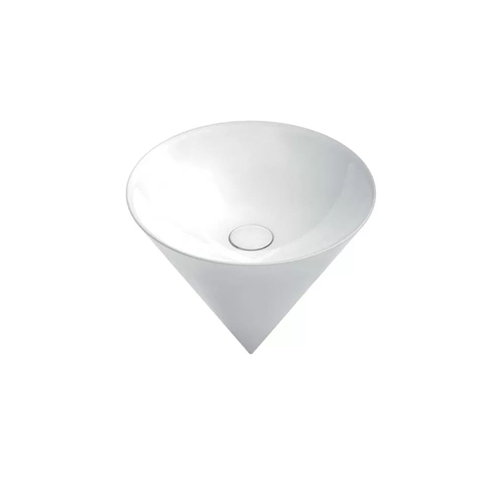 Раковины Раковина подвесная 44,5x44,5x35 см без отверстий под смеситель, без перелива, цвет белый глянцевый 