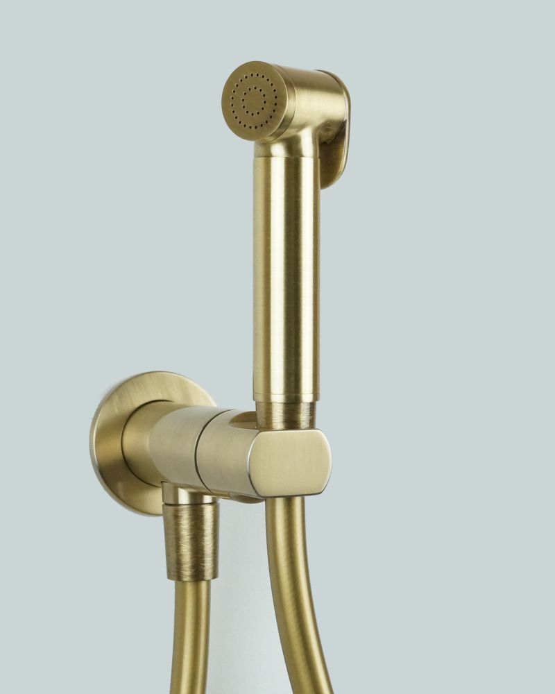 Комплект гигиенического душа с прогрессивным картриджем, цвет бронза