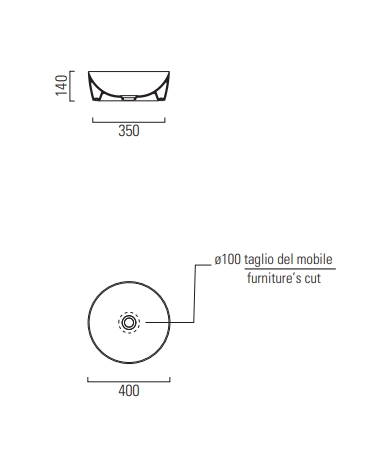 Раковины Раковина - чаша накладная 400x400 мм 