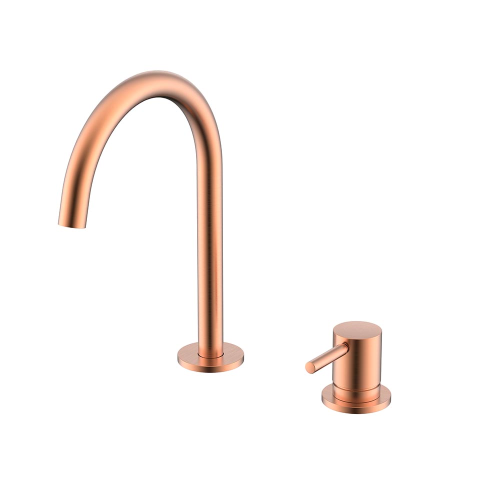 Смеситель для раковины с донным клапаном ROSE GOLD