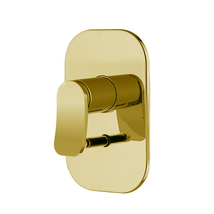 Смесители Смеситель для душа, встраиваемый, с переключателем на 2 выхода, цвет золото 