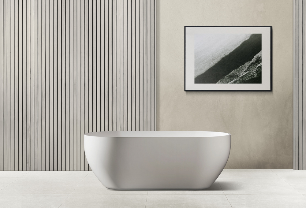 Ванны Ванна из искусственного камня белая матовая 170x75 