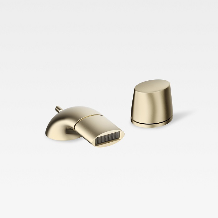 Смесители Island Смеситель для биде на 2 отв, с донным клапаном, излив 83мм, цвет: greige 