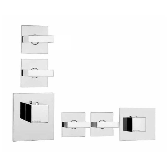 Смесители Наружняя часть термостата для Z030201000, Z030203000, Z030270000 с отдельными панелями, плоская рукоятка, хром 