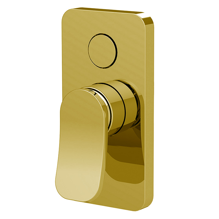 Смесители Смеситель для душа, встраиваемый, с переключателем на 2 выхода, цвет золото 