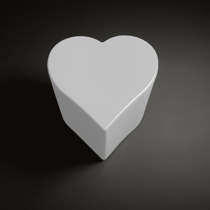 Столик декоративный на стальной основе CUORI, 50х50х41 см, цвет белый глянцевый