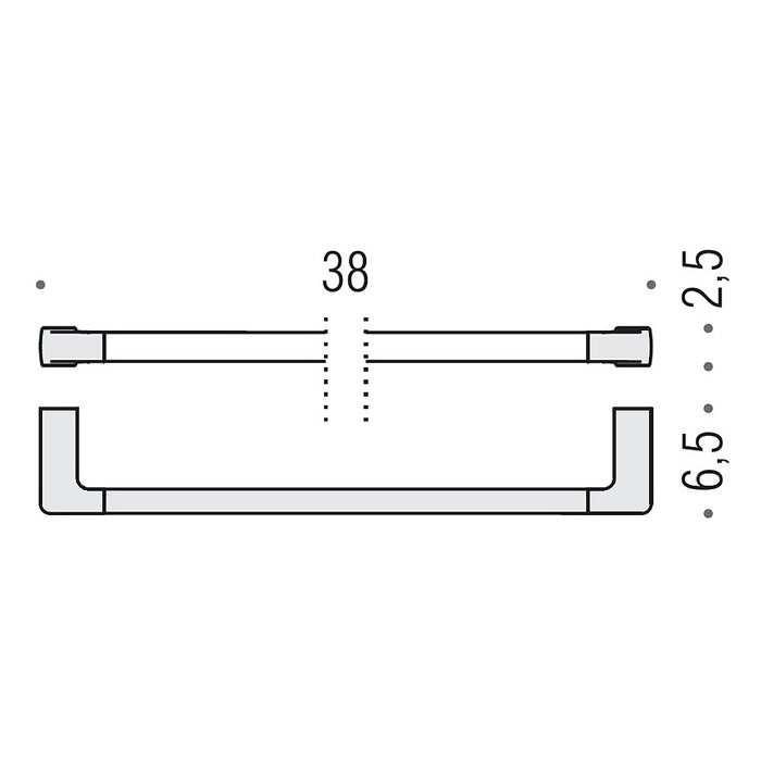 Аксессуары для ванной Полотенцедержатель 38 см, цвет PVD золото 