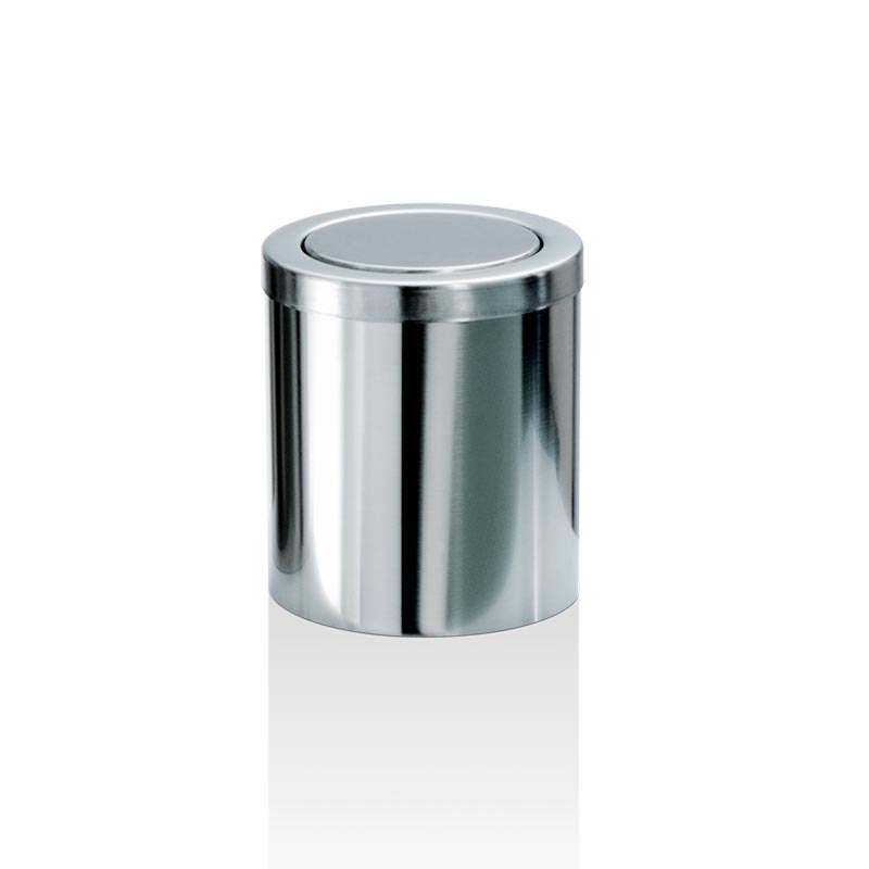 1240 напольная корзина для бумаги сталь полированная