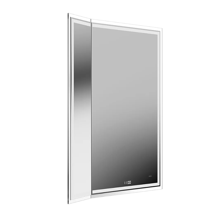 Мебель для ванной Зеркало M 65 с поворотной дверцей, подсветкой и функцией антизапотевание, белое 