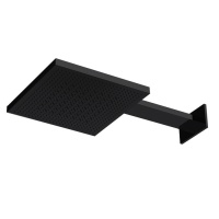 Душевая программа Верхний душ с кронштейном 300*300 мм, чёрный матовый 