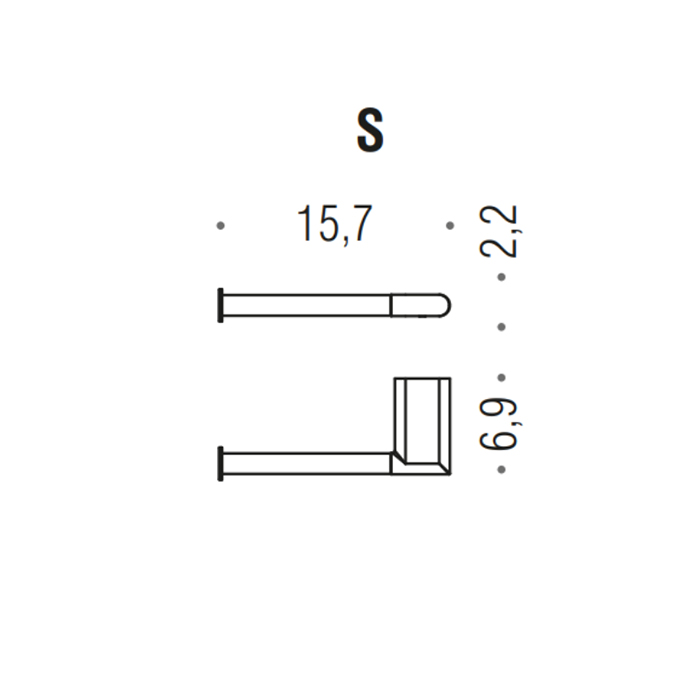 Аксессуары для ванной Бумагодержатель SX, цвет PVD нержавеющая сталь 