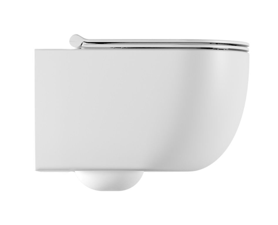 Унитазы Подвесной безободковый унитаз c крепежом fix10, 50x35 см, цвет черный матовый 