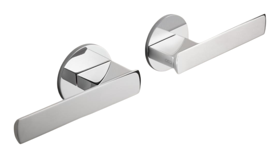 Комплектующие Комплект из 2 настенных запорных вентилей CEA Design Ayla, встраиваемых, внешняя часть, цвет нержавеющая сталь 