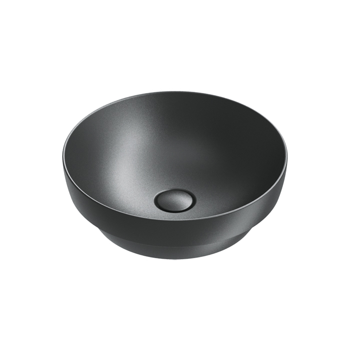 Раковины Раковина 45 h14 встраиваемая, без отверстий под смеситель, покрытие Cataglaze+, цвет черный матовый 