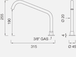 Комплектующие Настольный вращающийся кран с возможностью фиксации NEU05 