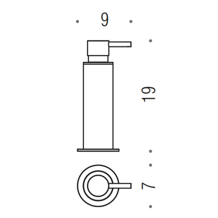 Аксессуары для ванной Дозатор для жидкого мыла 150мл подвесной, цвет черный матовый 