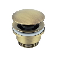 Комплектующие Выпуск для раковины универсальный | Донный клапан, бронза матовая 