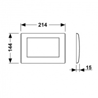 Системы инсталляции панель смыва унитаза TECEplanus для одинарной системы смыва, нержавеющая сталь, сатин 