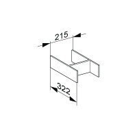 Комплектующие Внутренний разделитель для фронтального выдвижного ящика (белый) 
