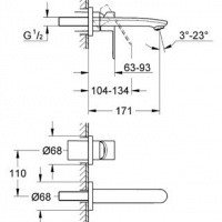 Смесители Смеситель для раковины на два отверстия 19571 002 Eurostyle Cosmopolitan 