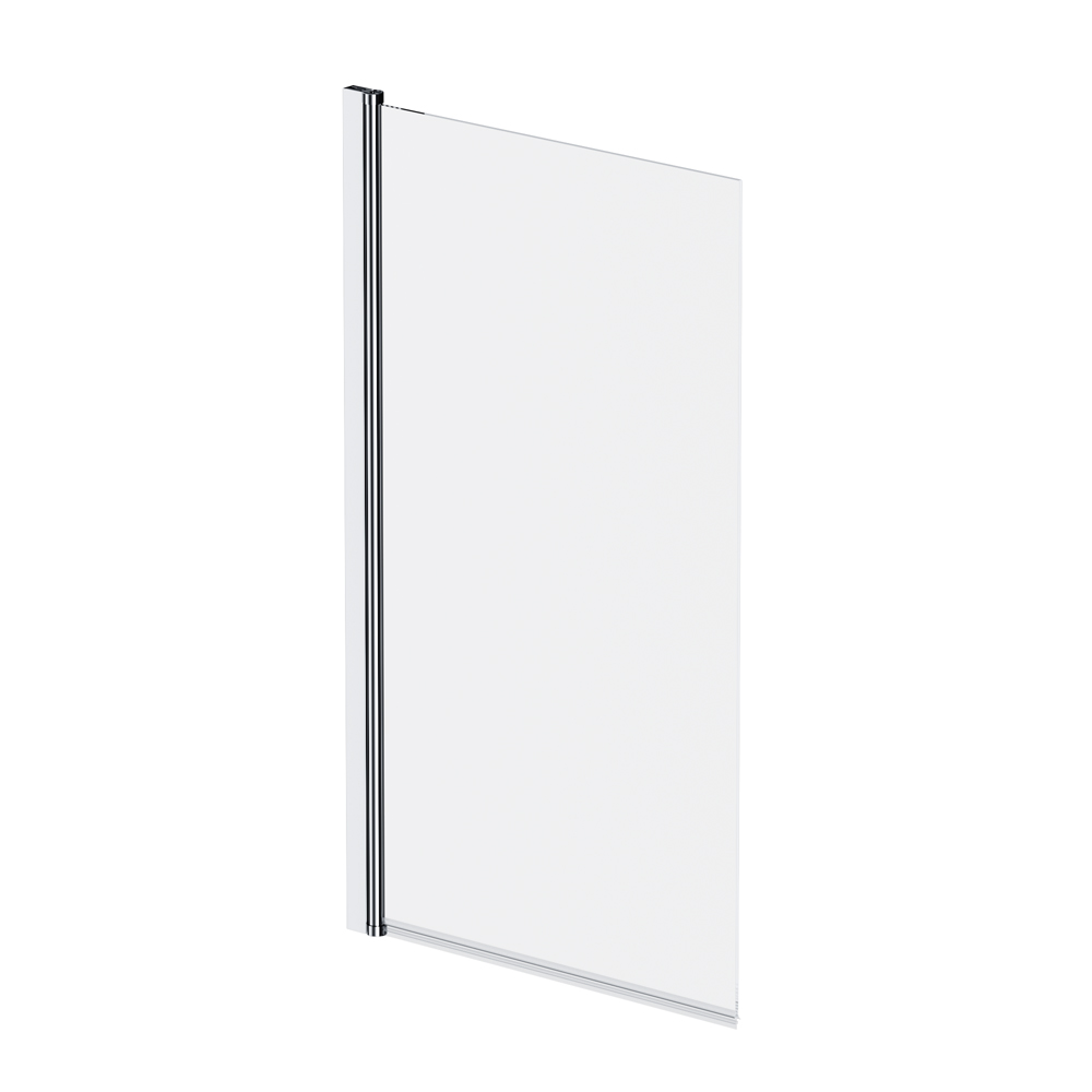 Шторка на борт ванны 80х140, поворотная, хром, стекло прозрачное