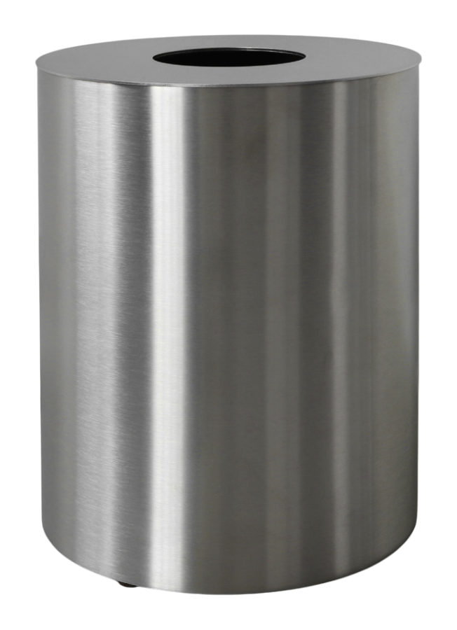 Ведро для мусора Waste Bins, напольное, с крышкой, сталь, цвет сатинированная сталь