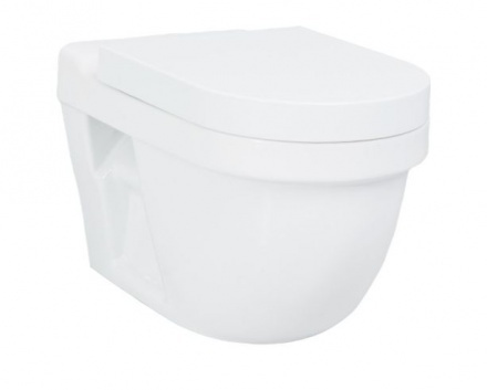 Унитаз подвесной, белый глянцевый