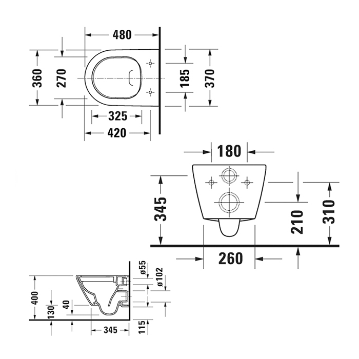 Унитазы Комплект Унитаз подвесной безободковый с сиденьем микролифт 0021690000, цвет белый 