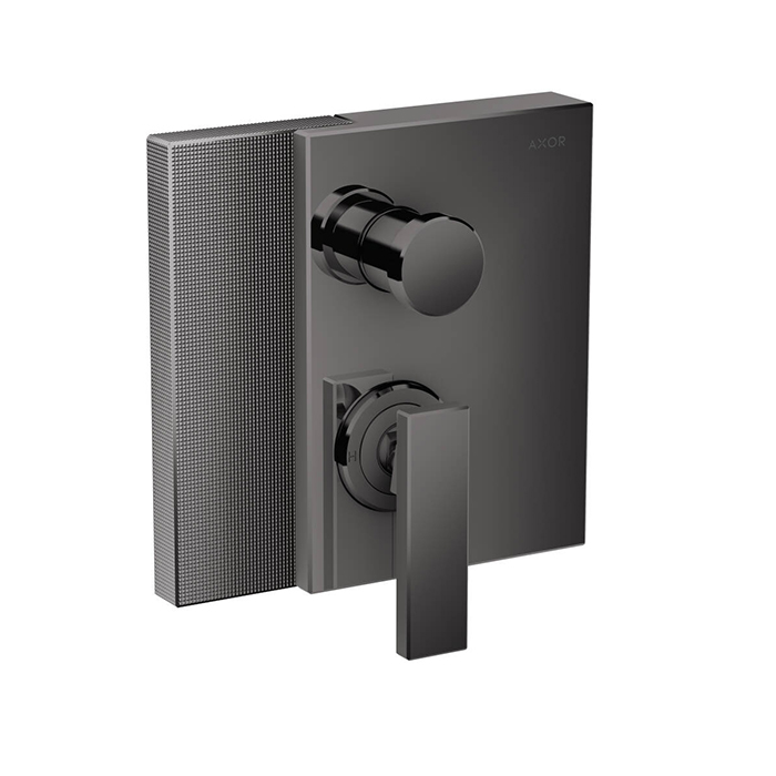 Смесители Смеситель для ванны, встраиваемый, алмазная огранка, цвет черный 