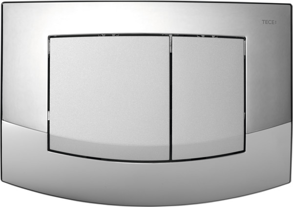 Системы инсталляции панель смыва унитаза TECEambia для двойной системы смыва, рамка хром глянцевый, клавиши хром матовый 