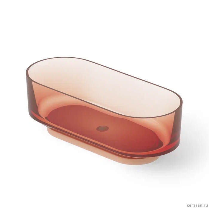 Ванны Ванна отдельностоящая 170x72xh56 см, материал: Glasstech прозрачная смола, цвет: brown copper 