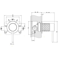 Смесители Смеситель для душа внешняя часть чёрный матовый 