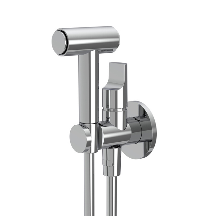 Гигиенический душ, настенный, со шлангом 120 см, цвет хром (внешняя часть смесителя)