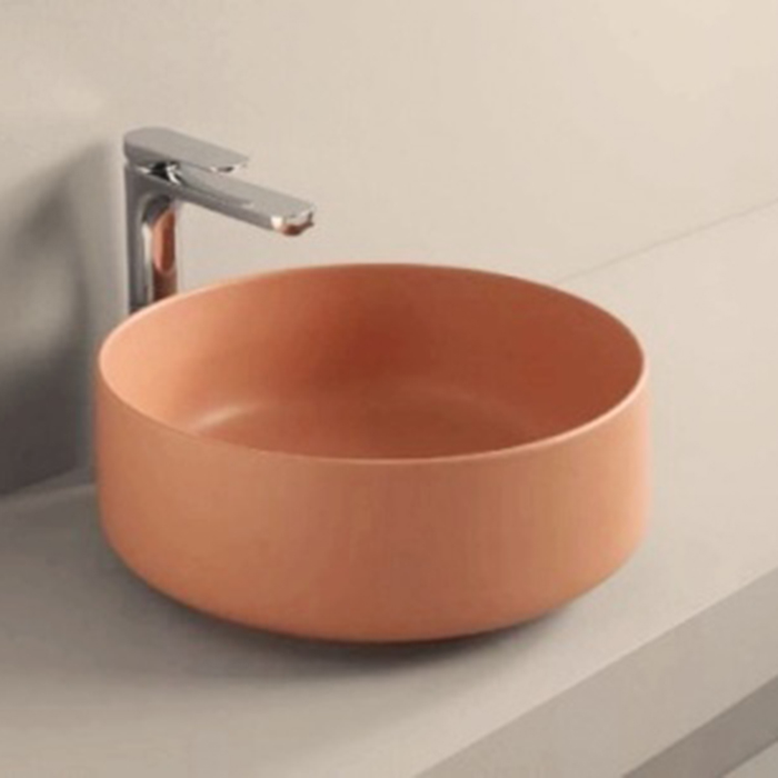 Раковины ArtCeram COGNAC Раковина накладная , 42 см, без отв под смеситель, без слив-перелива, цвет orange cameo (НЕ производится!) 