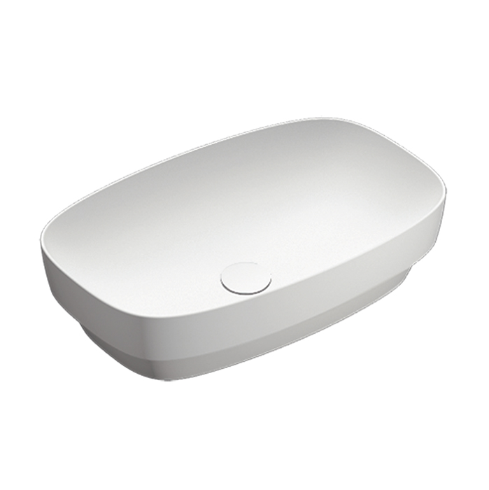 Раковины Раковина 60x38 встраиваемая, без отверстия под смеситель, покрытие Cataglaze+, цвет белый матовый 