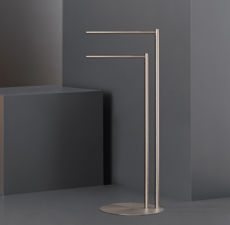 Смесители Полотенцедержатель Stem, свободностоящий H. 850 мм, напольный, нержавеющая сталь, цвет сатинированная сталь 