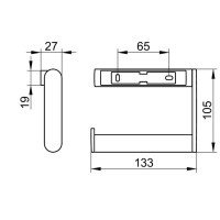 Аксессуары для ванной Держатель для туалетной бумаги (чёрный матовый) 