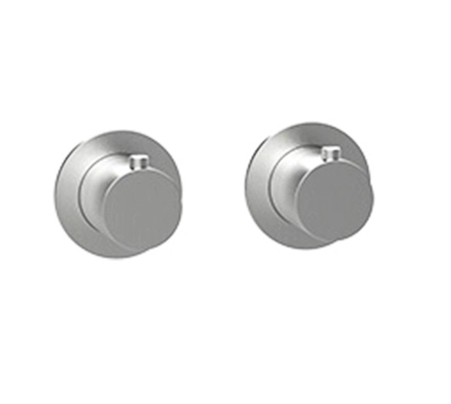 Смесители Термостат для ванны на 2 или 3 потребителя, внешняя часть, нержавеющая сталь шлифованная 