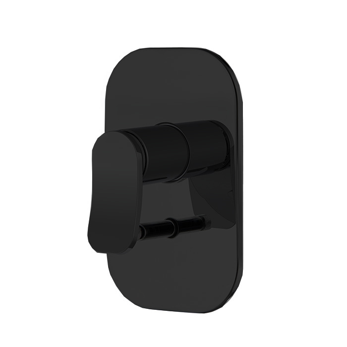 Смесители Смеситель для душа, встраиваемый, с переключателем на 2 выхода, цвет чёрный матовый 