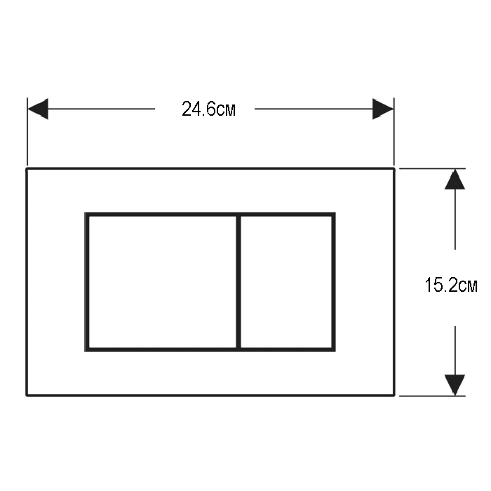 Системы инсталляции 40 Клавиша для двойного смыва, квадратная, красное золото матовое 