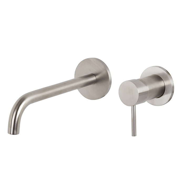 Смеситель для раковины, встраиваемый, излив 20,2 см, цвет нержавеюшая сталь